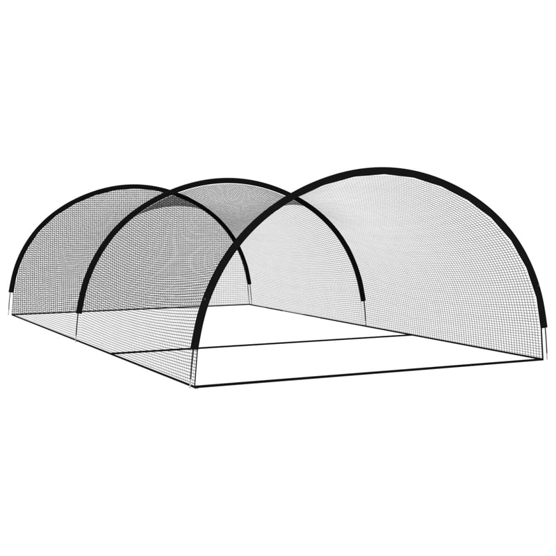 Țarc plasă de lovituri baseball negru 900x400x250 cm poliester
