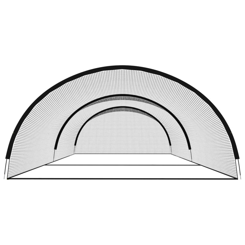 Țarc plasă de lovituri baseball negru 900x400x250 cm poliester
