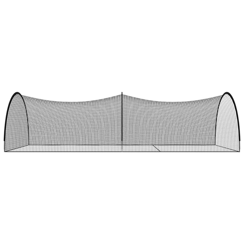 Țarc plasă de lovituri baseball negru 900x400x250 cm poliester