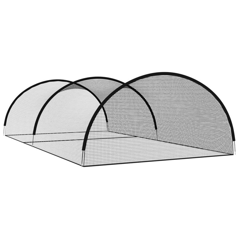 Țarc plasă de lovituri baseball negru 900x400x250 cm poliester