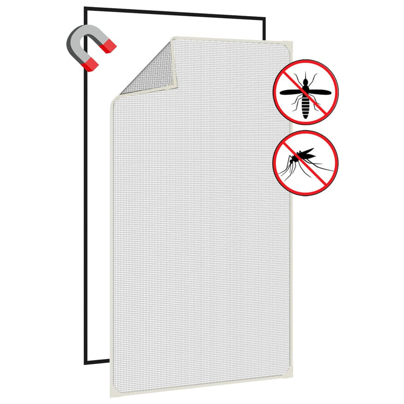 Plasă insecte magnetică pentru ferestre, alb, 80x140 cm
