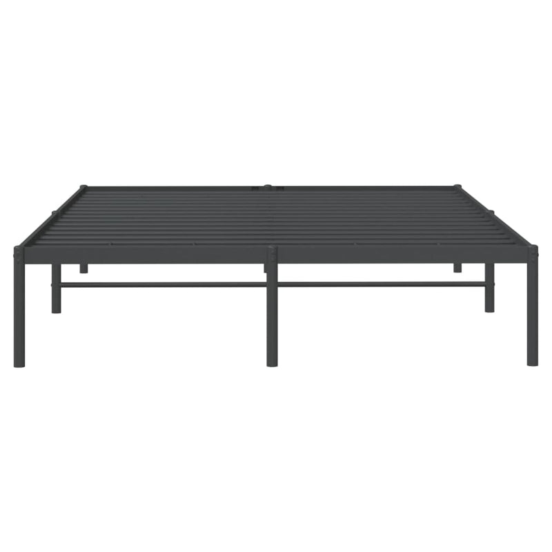 Cadru pat metalic, negru, 160x200 cm