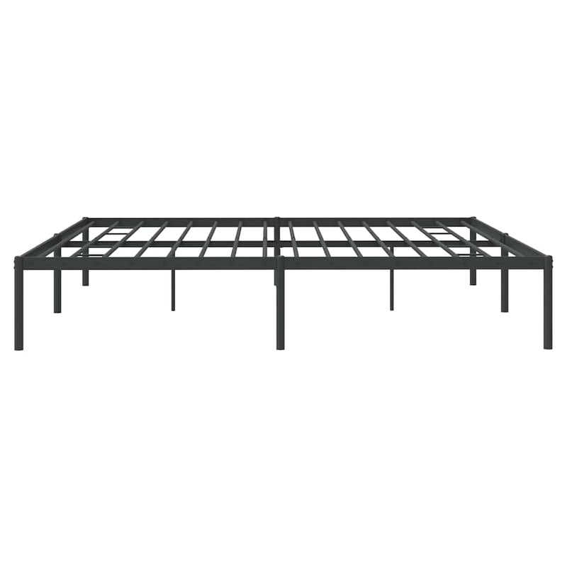 Cadru pat metalic, negru, 180x200 cm