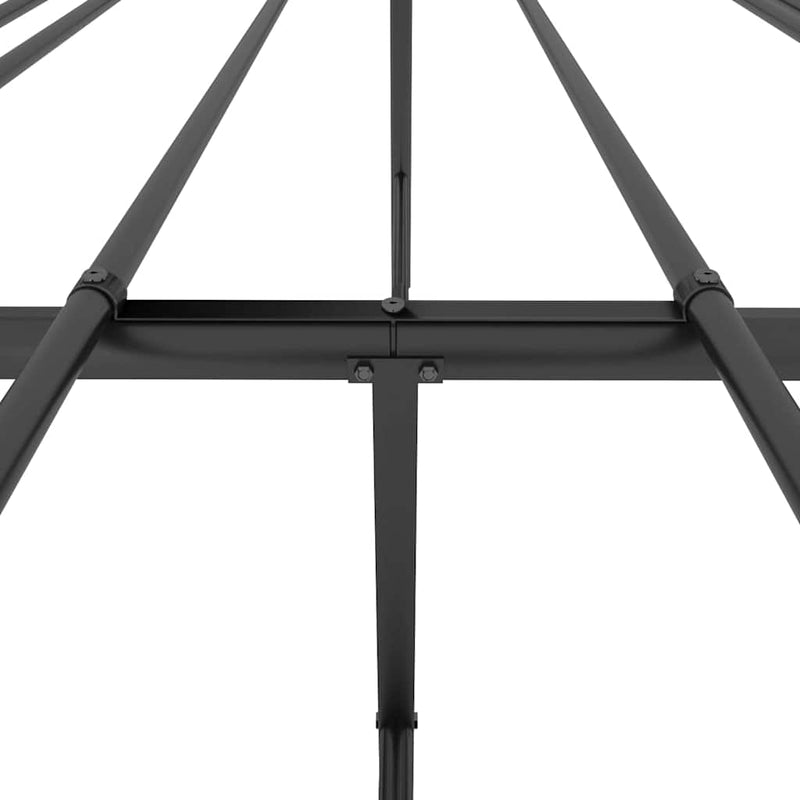 Cadru pat metalic, negru, 200x200 cm