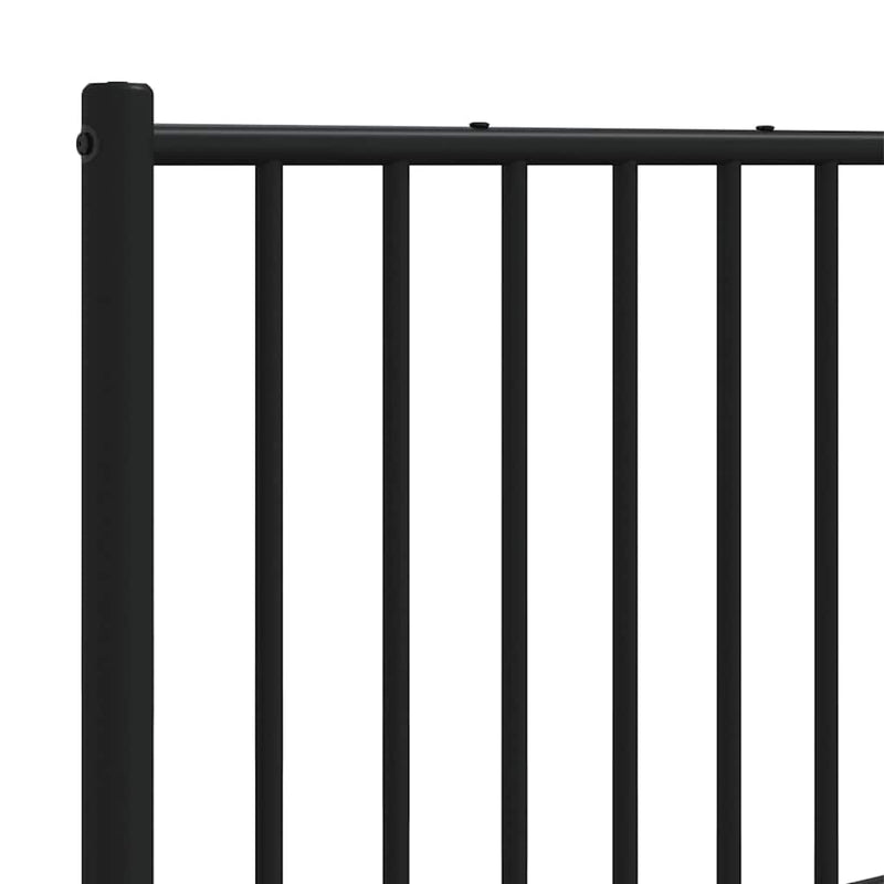 Tăblie de pat de schimb metalică, negru, 200 cm