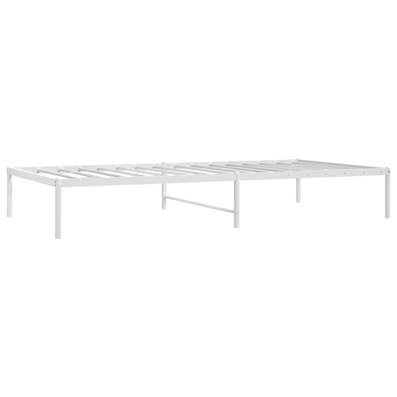 Cadru pat metalic, alb, 100x200 cm