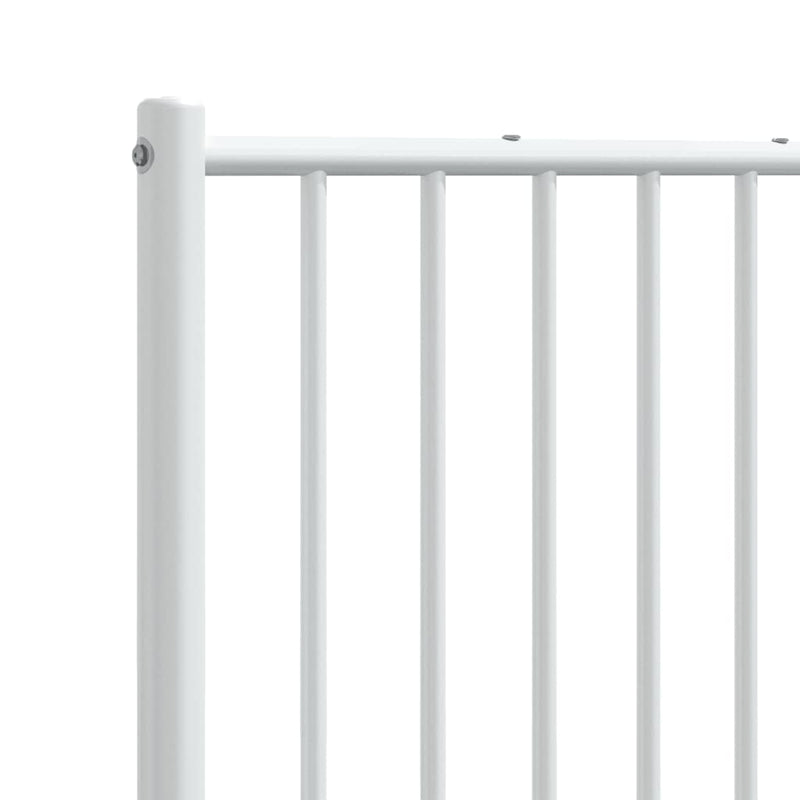 Tăblie de pat de schimb metalică, alb, 120 cm