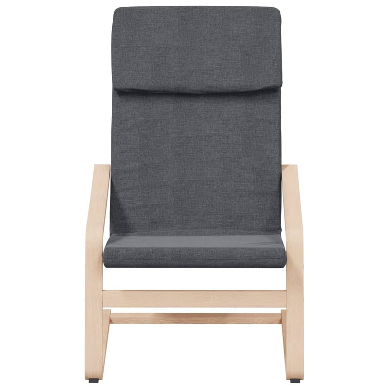 Scaun de relaxare cu taburet, gri deschis, textil