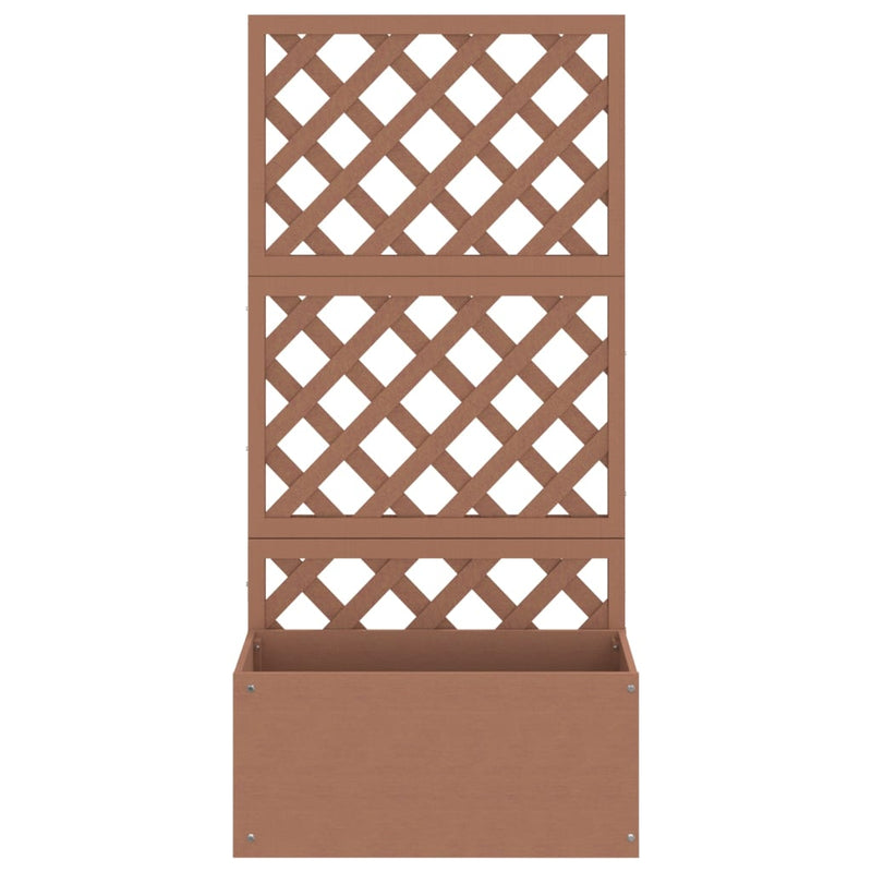 Jardiniere cu spalier, 2 buc., maro, 65x33x135 cm, WPC