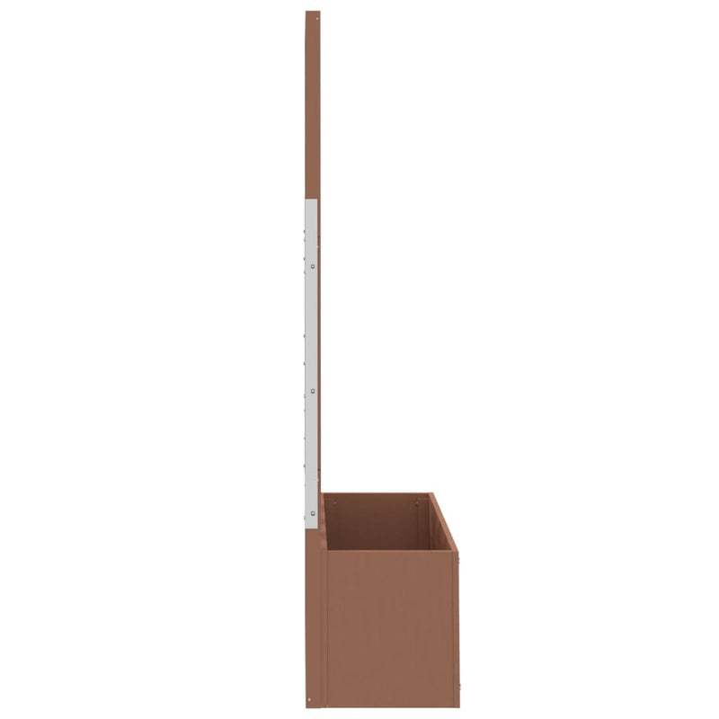 Jardiniere cu spalier, 2 buc., maro, 65x33x135 cm, WPC