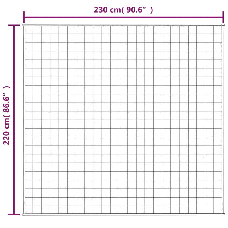 Pătură grea, crem deschis, 220x230 cm, 11 kg, material textil
