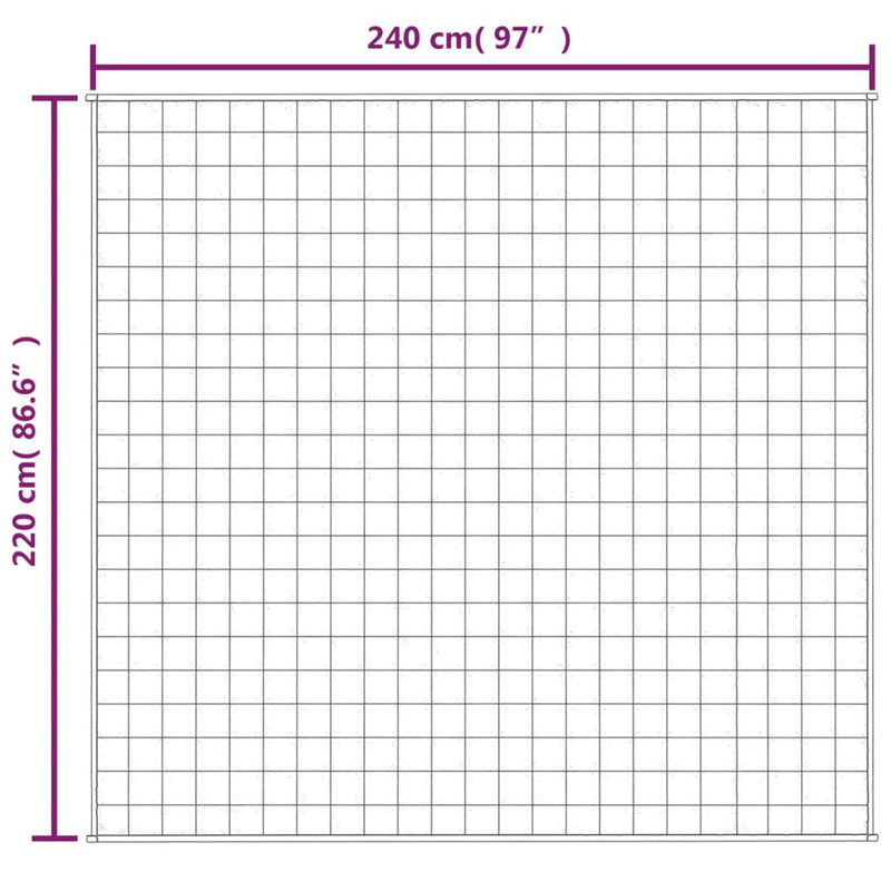 Pătură grea, crem deschis, 220x240 cm, 11 kg, material textil