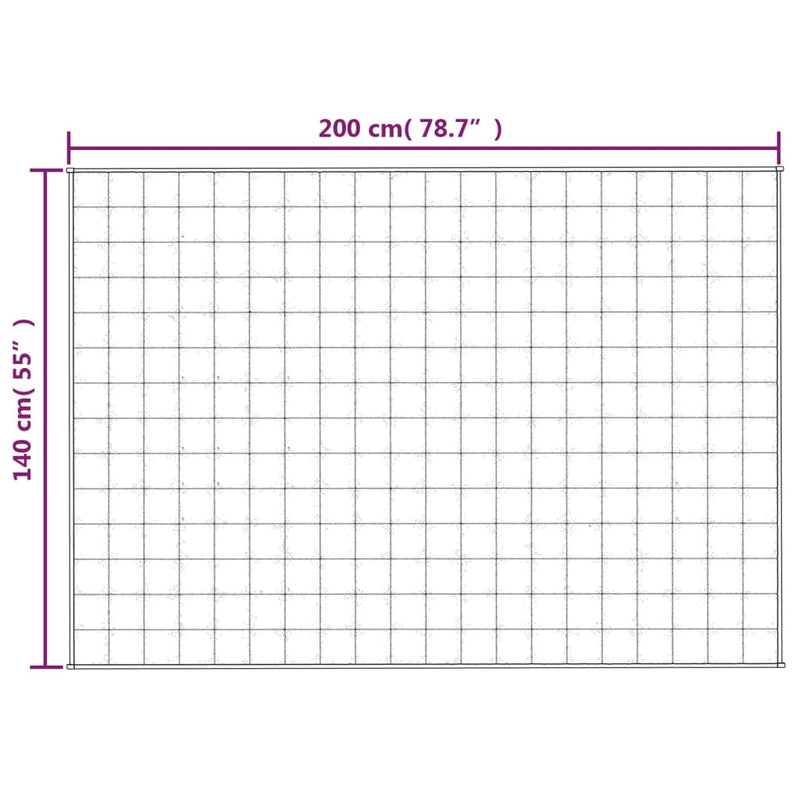 Pătură grea, gri, 140x200 cm, 10 kg, material textil
