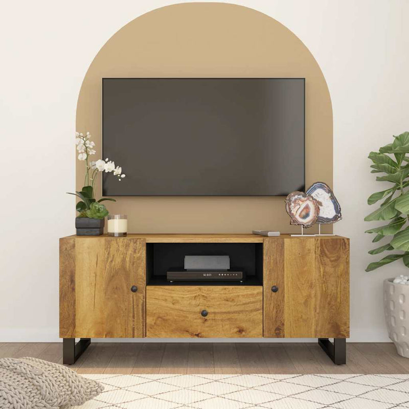 Dulap TV 105x33,5x46 cm, lemn masiv de mango și lemn prelucrat