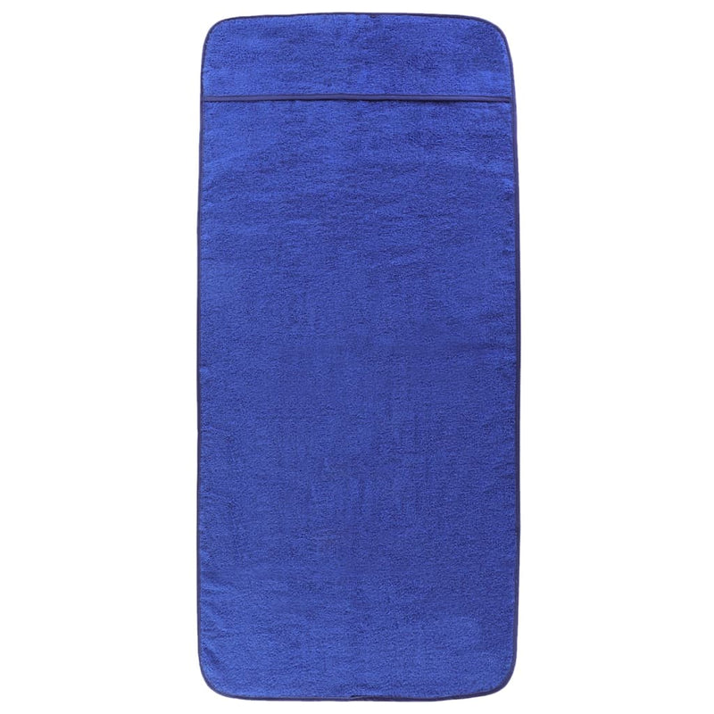 Prosoape de plajă, 2 buc., albastru, 75x200 cm, textil 400 GSM