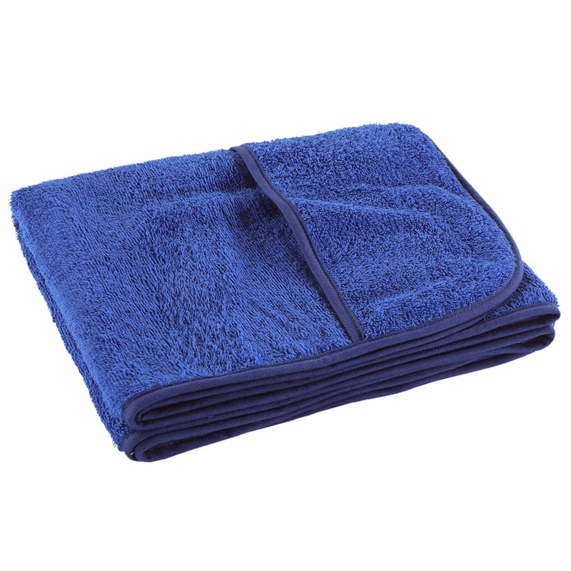 Prosoape de plajă, 2 buc., albastru, 75x200 cm, textil 400 GSM