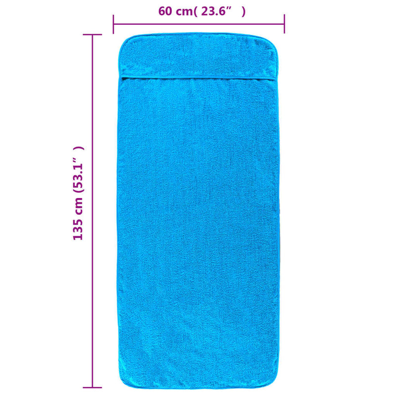 Prosoape de plajă, 2 buc., turcoaz, 60x135 cm, textil 400 GSM
