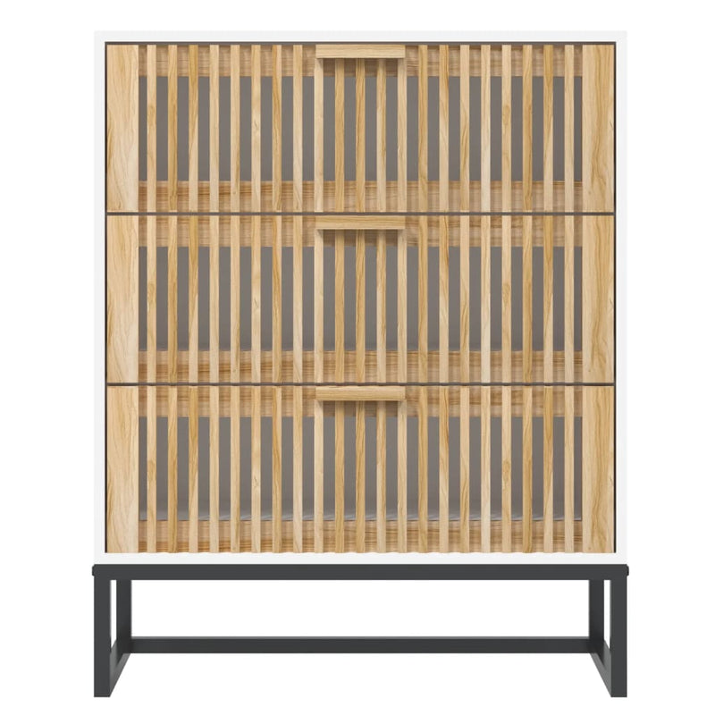 Dulap, alb, 60x30x75 cm, lemn prelucrat