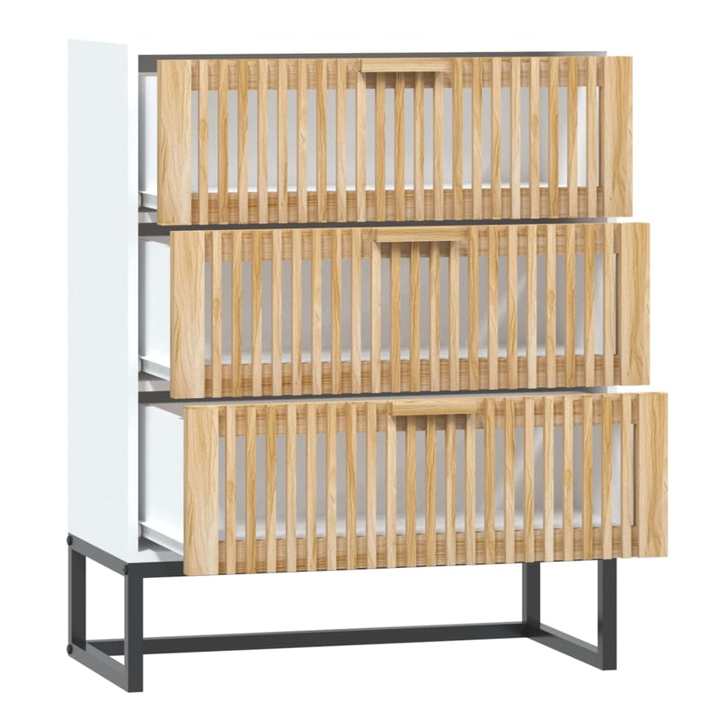 Dulap, alb, 60x30x75 cm, lemn prelucrat