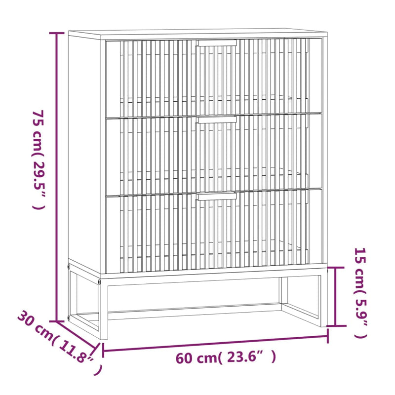 Dulap, alb, 60x30x75 cm, lemn prelucrat