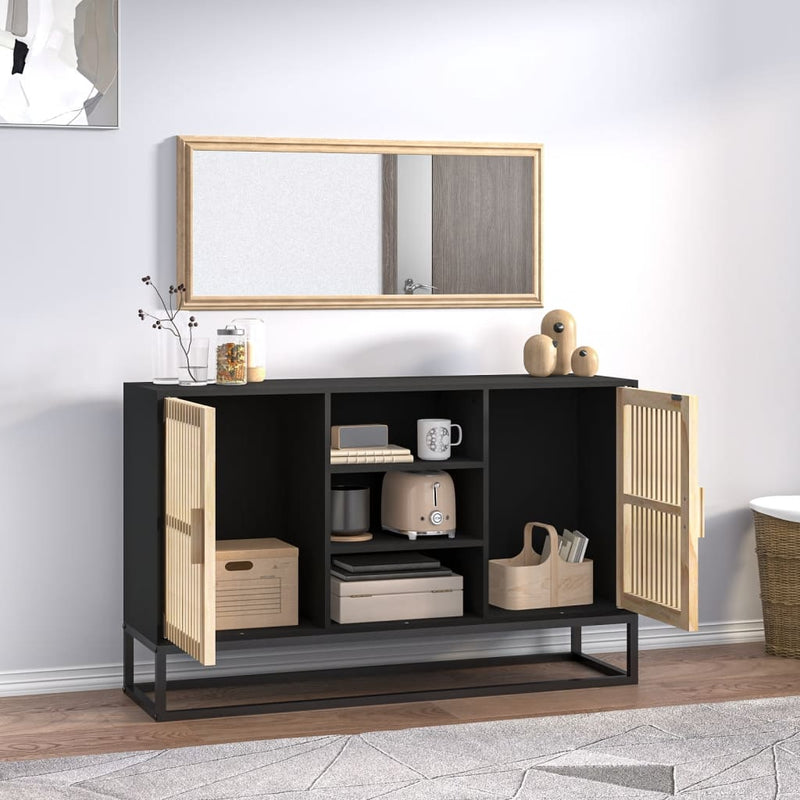 Dulap, negru, 105x30x65 cm, lemn prelucrat