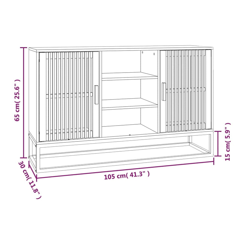 Dulap, negru, 105x30x65 cm, lemn prelucrat