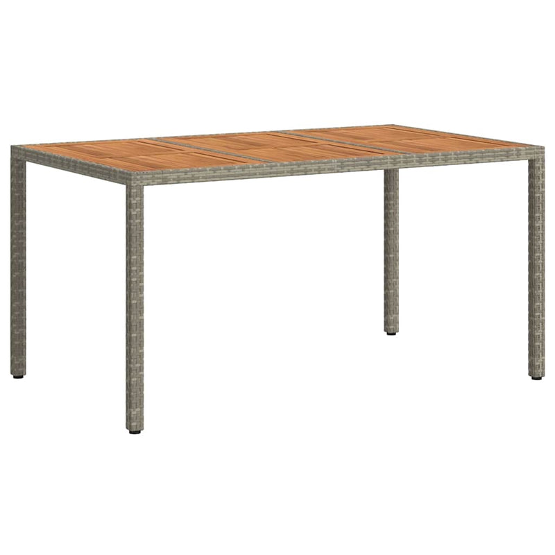 Masă de Grădină Gri 150 x 90 x 75 cm poliratan