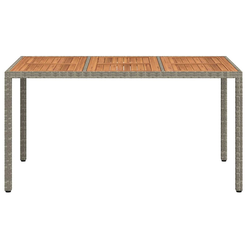 Masă de Grădină Gri 150 x 90 x 75 cm poliratan