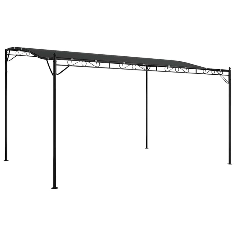 Copertină, antracit, 4x3 m, 180 g/m², material textil și oțel