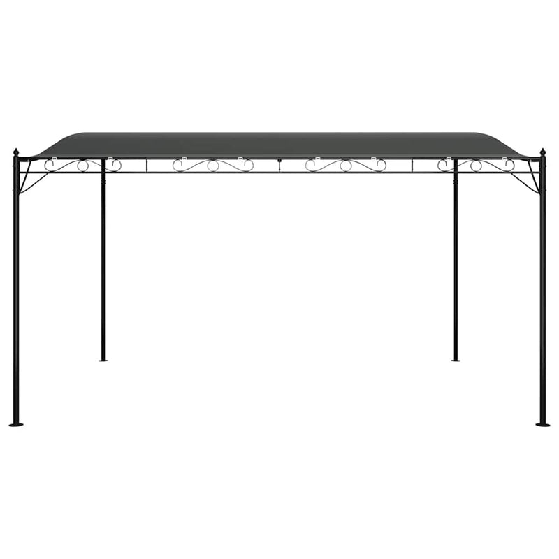 Copertină, antracit, 4x3 m, 180 g/m², material textil și oțel