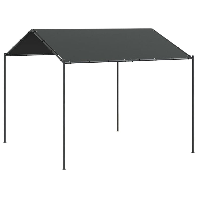 Cort pavilion, antracit, 3x3 m, oțel și material textil