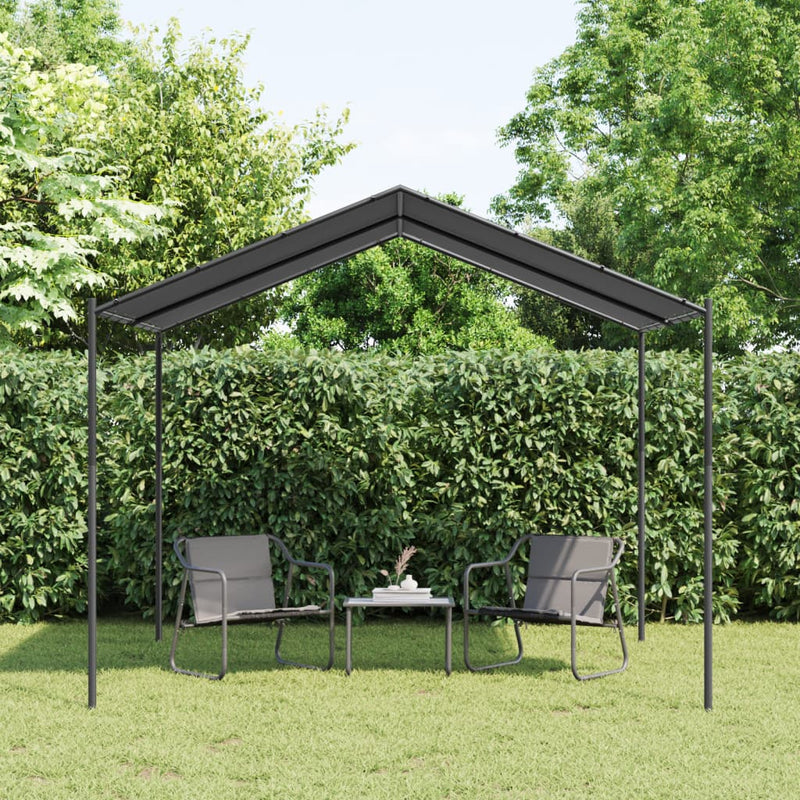 Cort pavilion, antracit, 3x3 m, oțel și material textil