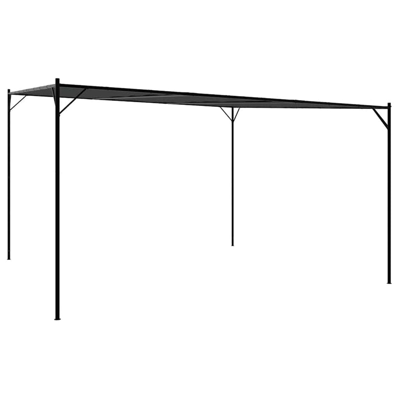 Foișor, antracit, 4x4 m, 180 g/m², material textil și oțel