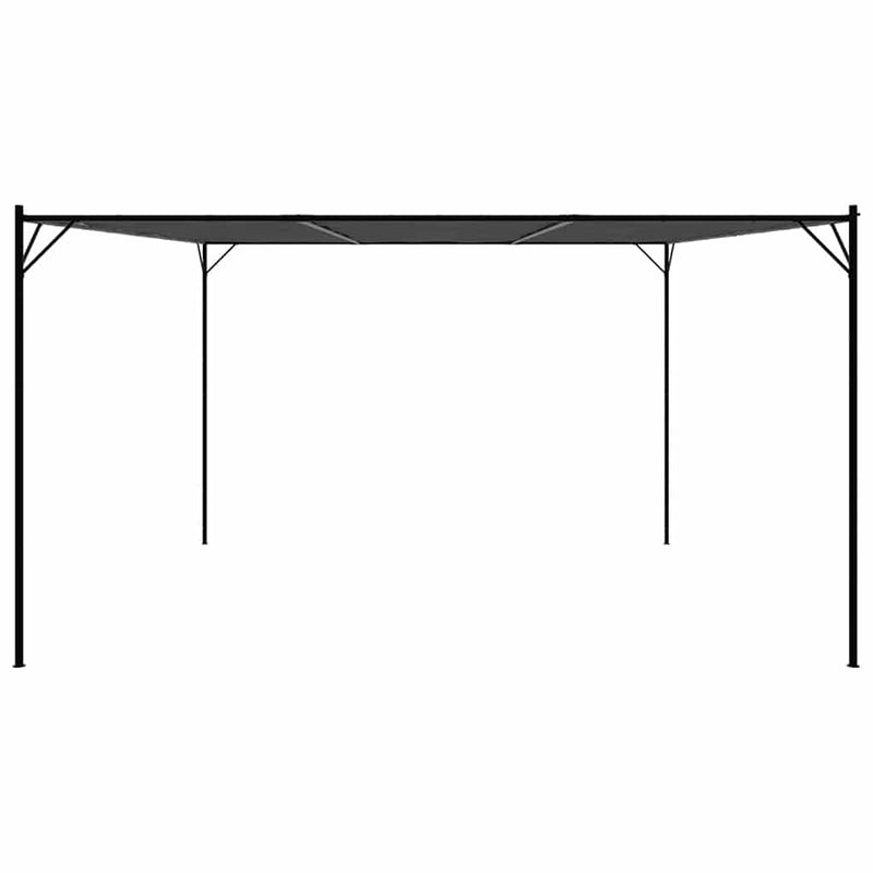 Foișor, antracit, 4x4 m, 180 g/m², material textil și oțel