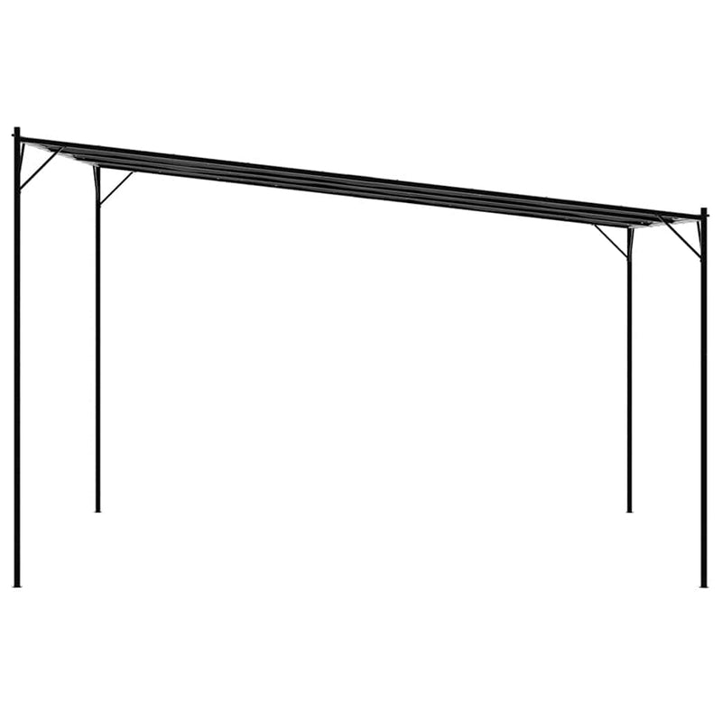 Foișor, antracit, 4x4 m, 180 g/m², material textil și oțel