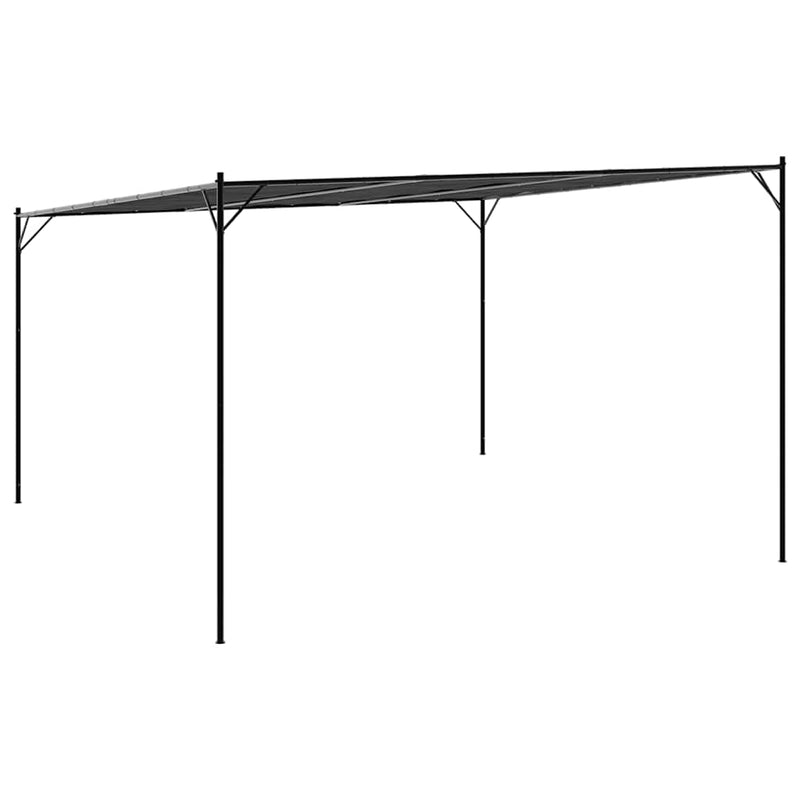 Foișor, antracit, 4x4 m, 180 g/m², material textil și oțel