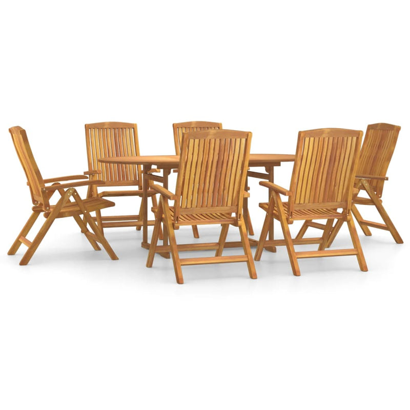 Set mobilier de grădină, 7 piese, lemn masiv de tec