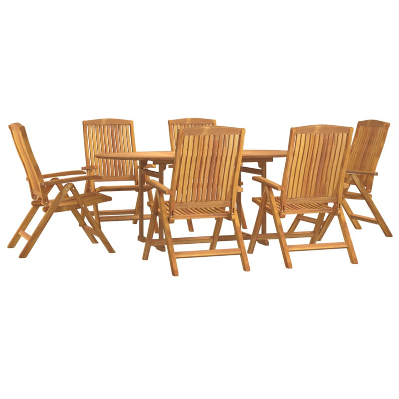 Set mobilier de grădină, 7 piese, lemn masiv de tec