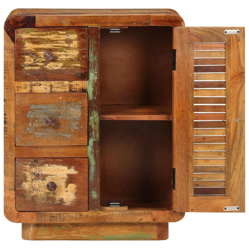 Dulap cu 3 uși, 55x30x70 cm, lemn masiv reciclat