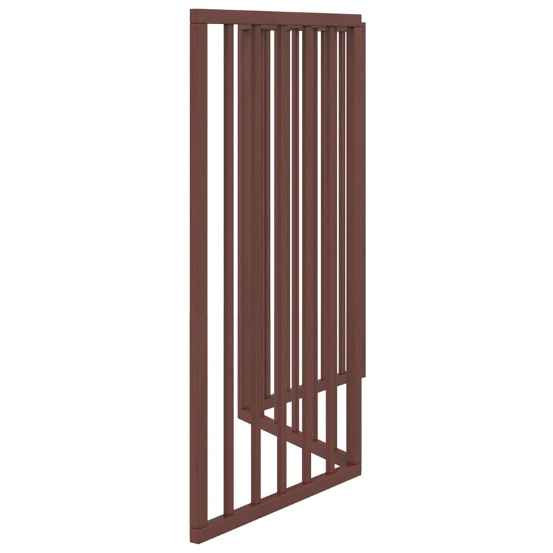 Poartă pentru câini pliabilă 3 panouri maro, 150 cm, lemn plop