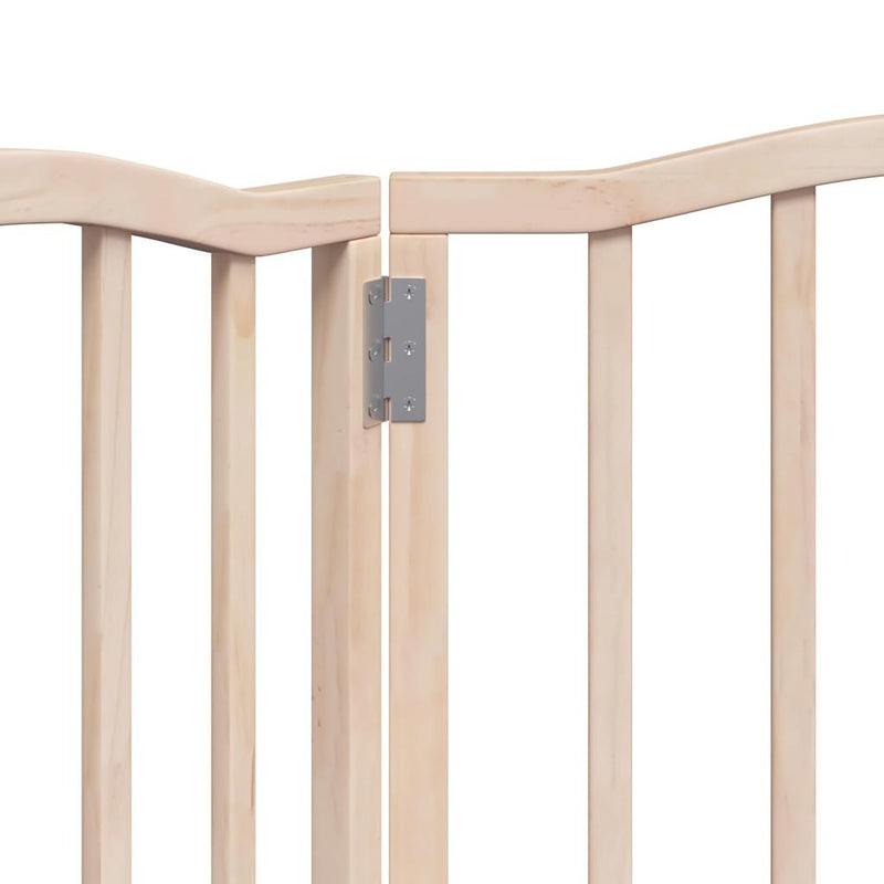 Poartă pentru câini pliabilă, 3 panouri, 150 cm, lemn de plop