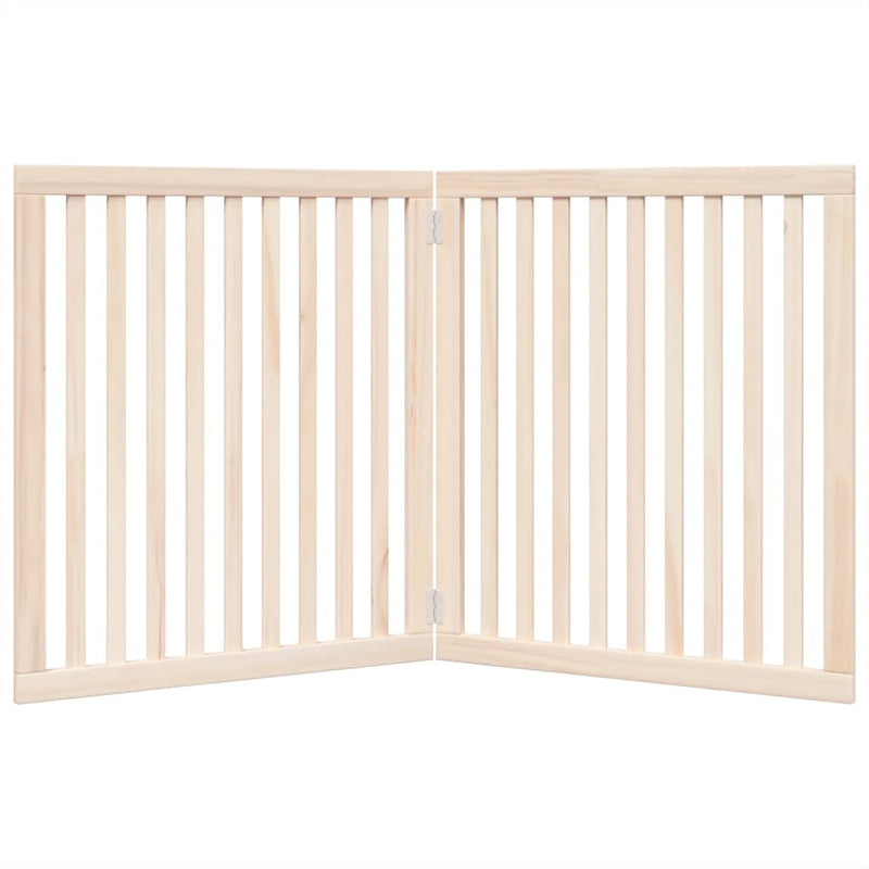Poartă pentru câini pliabilă, 2 panouri, 160 cm, lemn de plop
