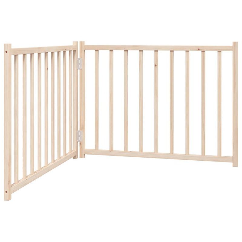 Poartă pentru câini pliabilă, 2 panouri, 160 cm, lemn de brad