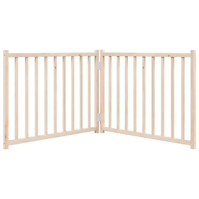 Poartă pentru câini pliabilă, 2 panouri, 160 cm, lemn de brad