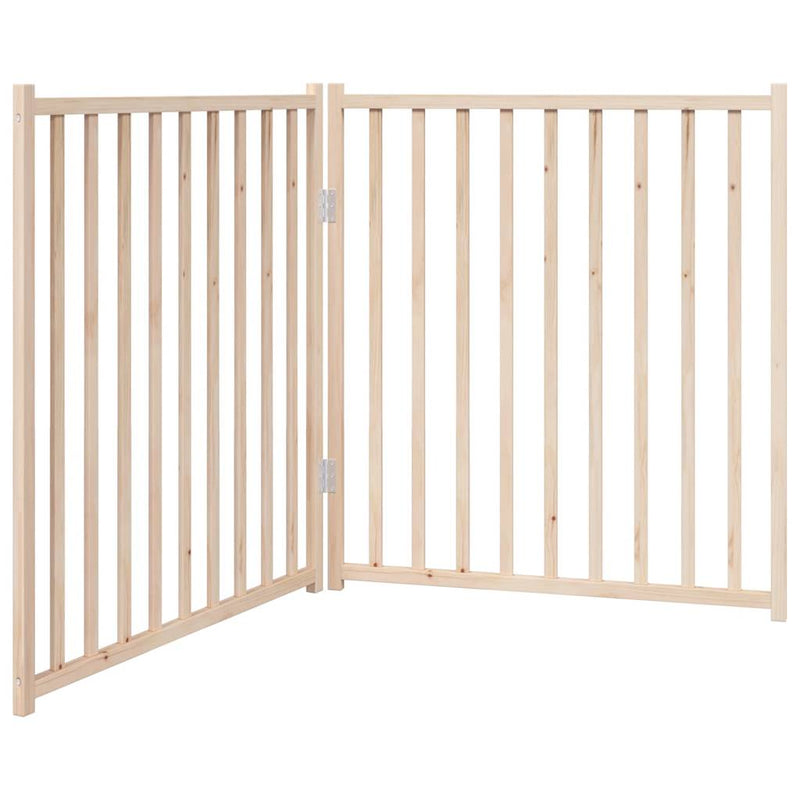 Poartă pentru câini pliabilă, 2 panouri, 160 cm, lemn de brad