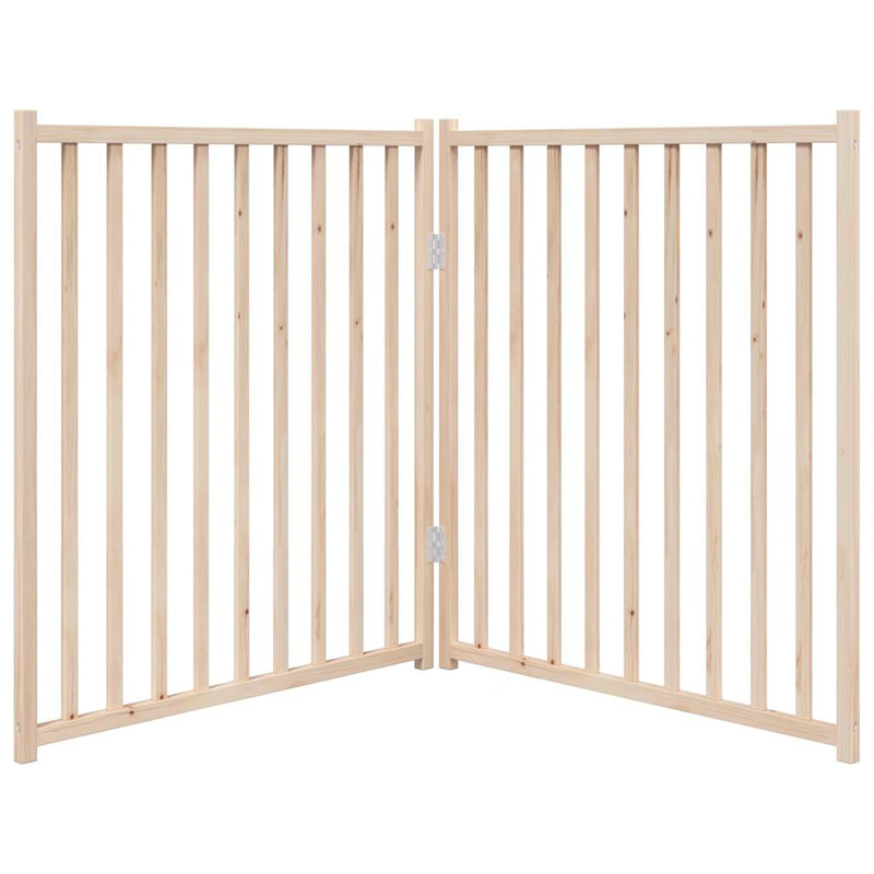 Poartă pentru câini pliabilă, 2 panouri, 160 cm, lemn de brad