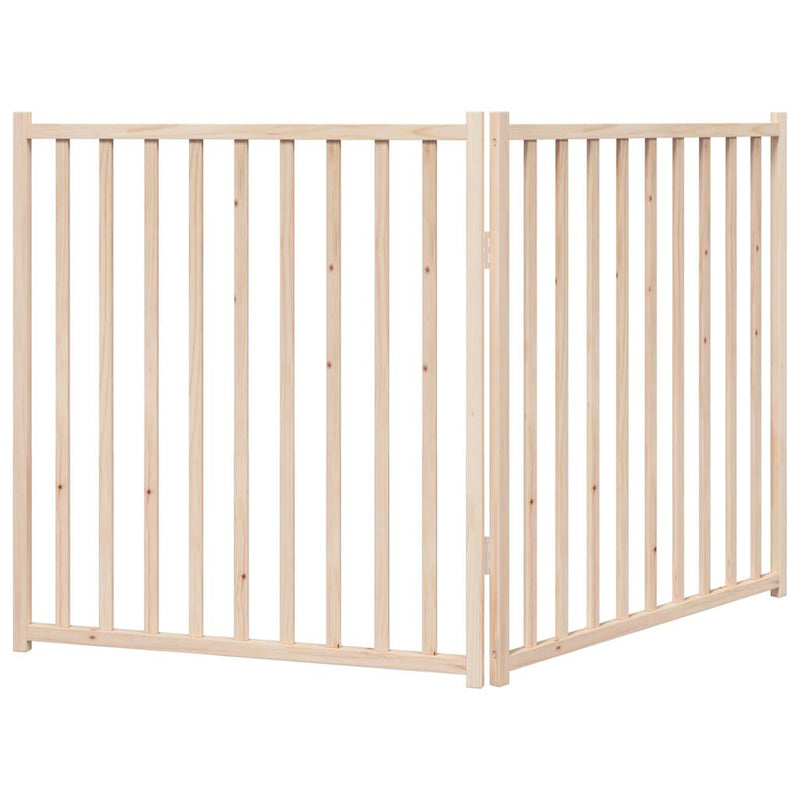 Poartă pentru câini pliabilă, 2 panouri, 160 cm, lemn de brad
