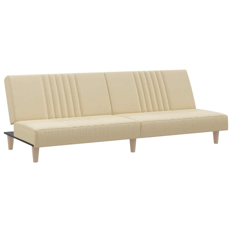 Canapea extensibilă, crem, material textil