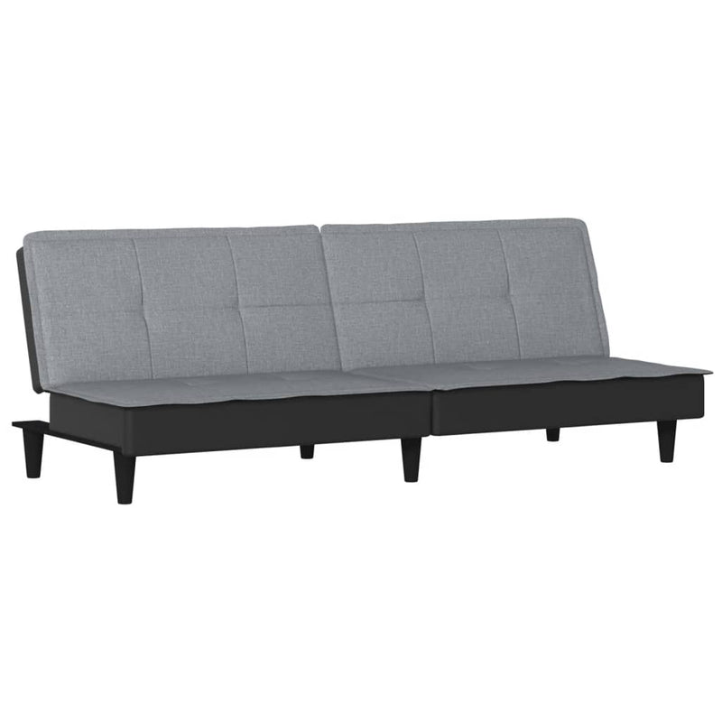 Canapea extensibilă, gri deschis, material textil