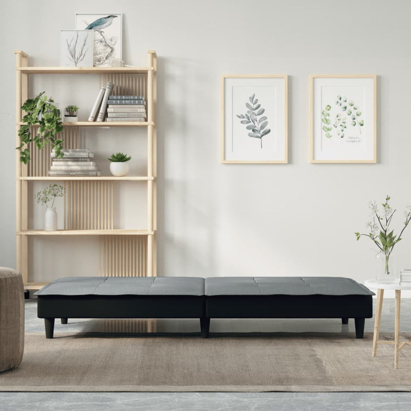 Canapea extensibilă, gri deschis, material textil
